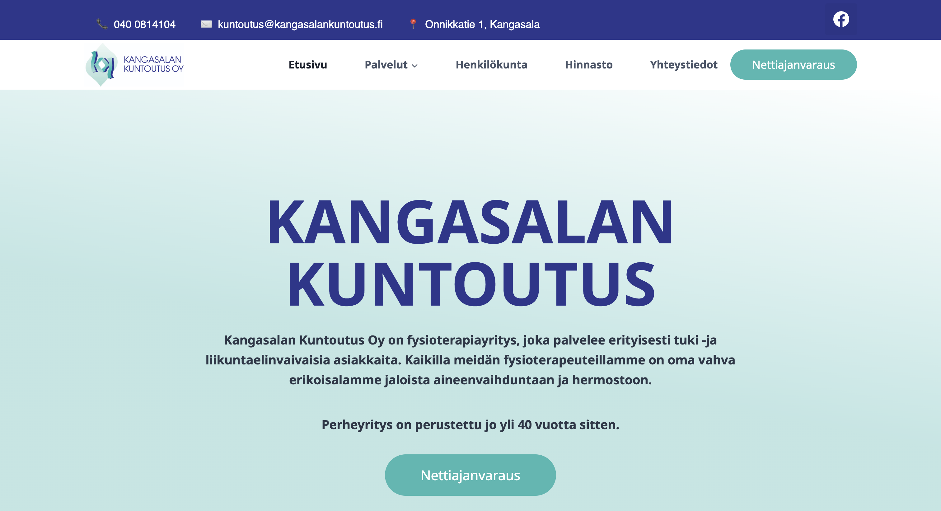 Kotisivut kuntoutuskeskukselle