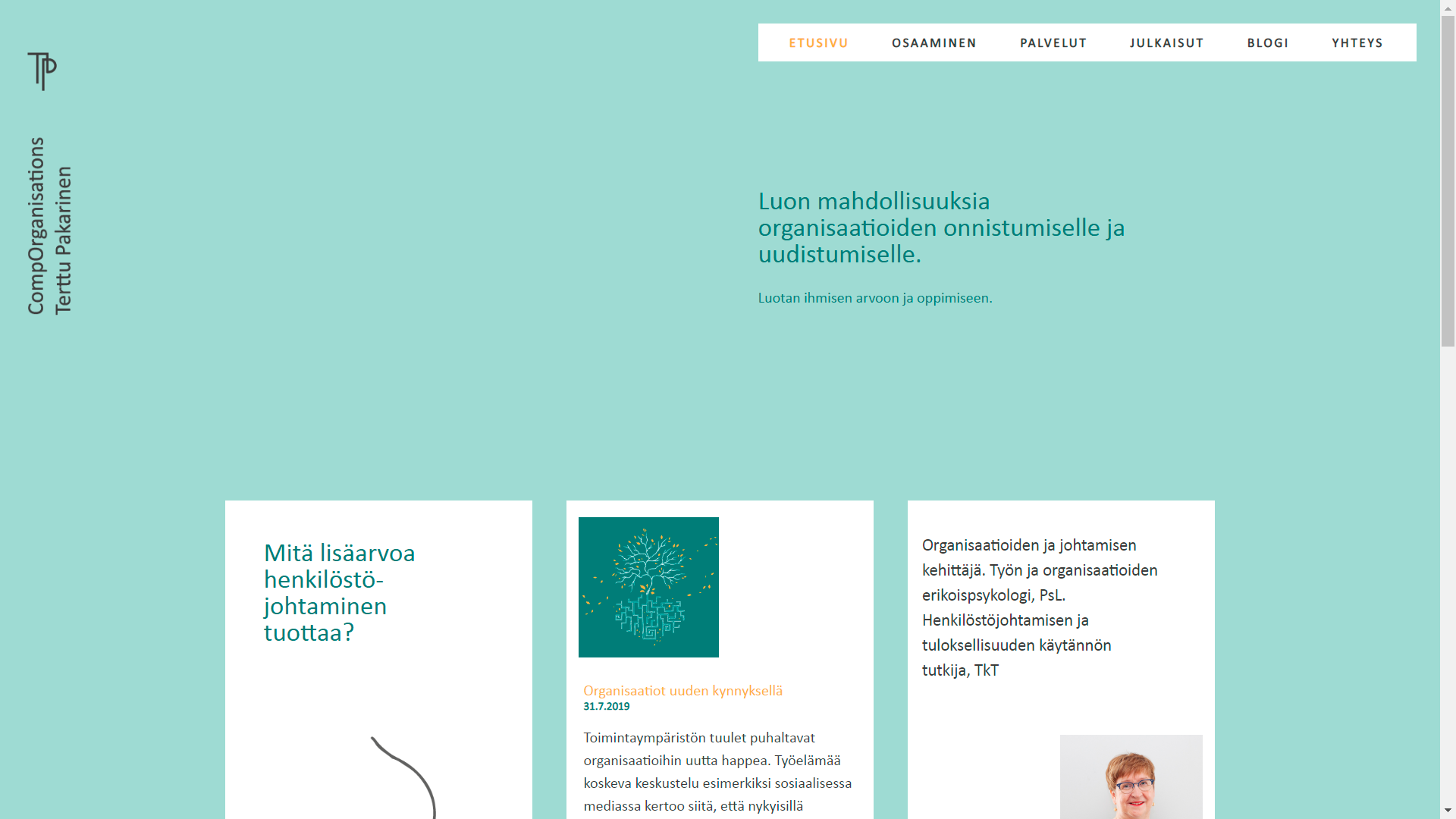 Comporganisations-kotisivut
