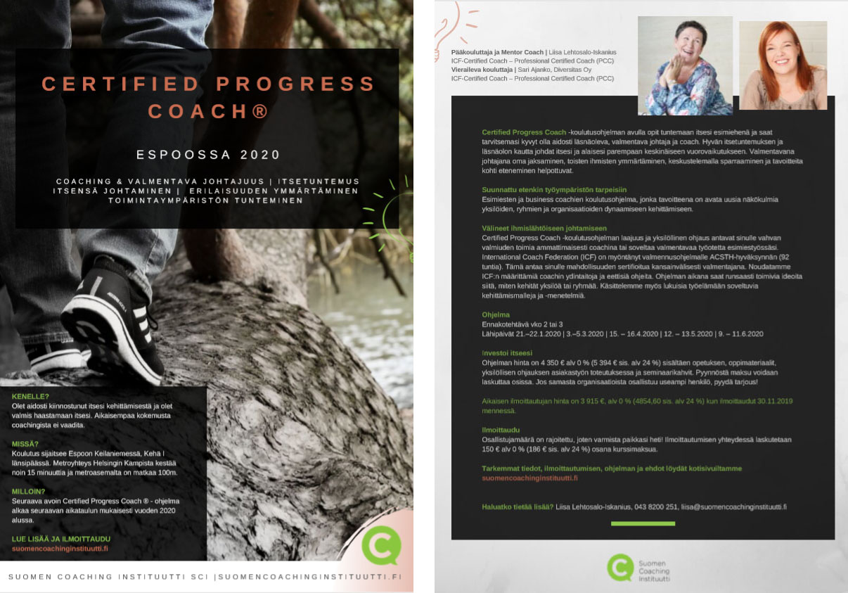Suomen Coaching Instituutin esite